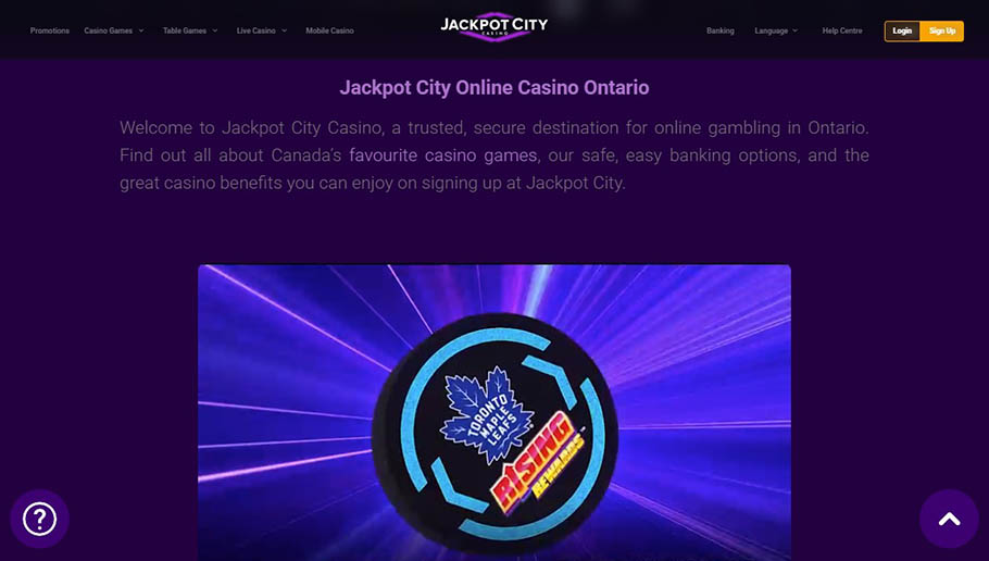 Jackpot City Layout