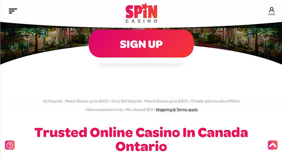 Spin Casino Layout